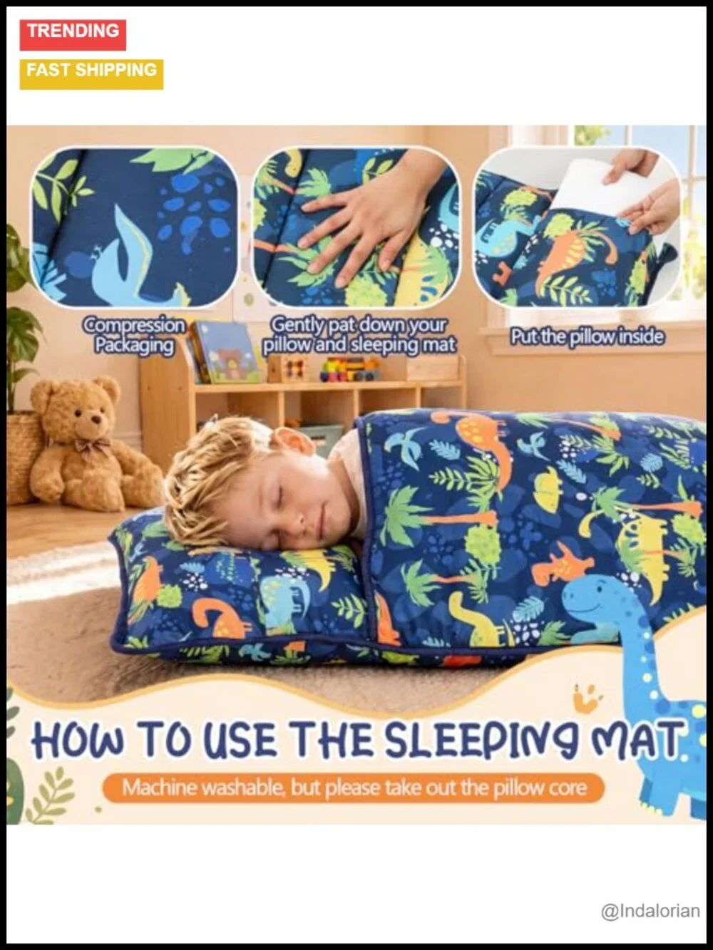 4-Piece Kids Backpack Set with Nap Mat, Lunch Bag, Pencil Case